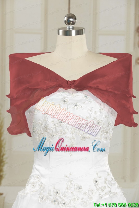 Popular Multi Color 2015 Quinceanera Gowns with Appliques and Bowknots