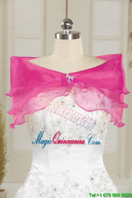 2015 Top Seller Sweetheart Hot Pink Quinceanera Dresses with Ruffles