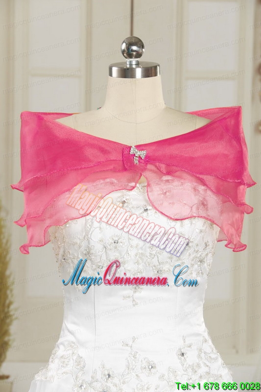 Elegant Halter Belt Beading White 2015 Quinceanera Dresses