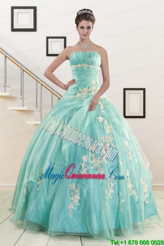 Ball Gown Sweetheart Cheap Quinceanera Dresses with Appliques
