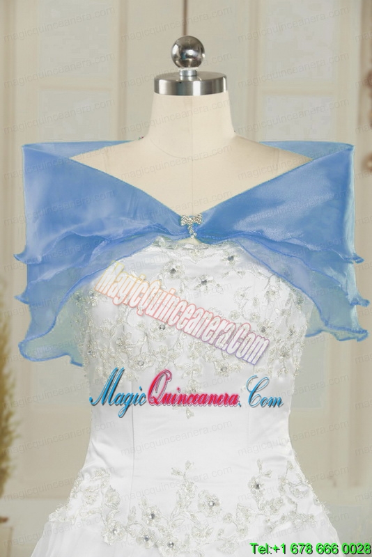 2015 Luxurious Strapless Quinceanera Dresses with Beading and Ruffles