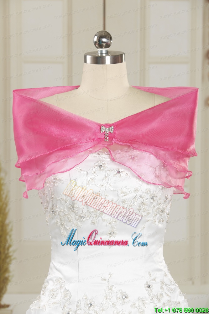 New Style Appliques Quinceanera Dresses in Watermelon