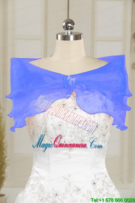 Luxurious Royal Blue Sweet 15 Dresses with Appliques and Beading for 2015