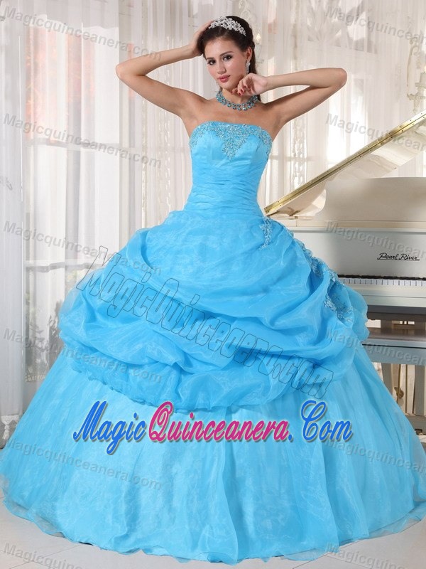 Baby Blue Organza Dresses of 15 with Appliques Pick ups in Arroyo