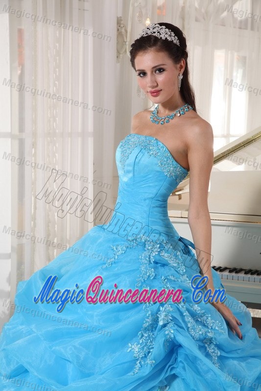 Baby Blue Organza Dresses of 15 with Appliques Pick ups in Arroyo