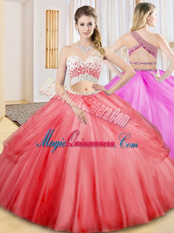 triumph Sleeveless Criss Cross Floor Length Beading and Ruching and Pick Ups Quinceanera Dress
