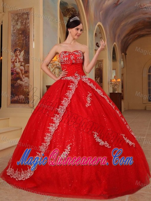 Design Your Own Red Sweet Sixteen Dresses with Embroidery