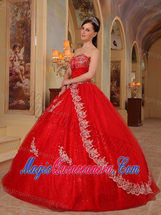 Design Your Own Red Sweet Sixteen Dresses with Embroidery