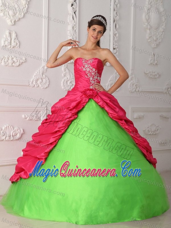 Two-toned Sweetheart Appliqued Sweet 15/16 Birthday Dress