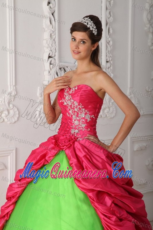 Two-toned Sweetheart Appliqued Sweet 15/16 Birthday Dress