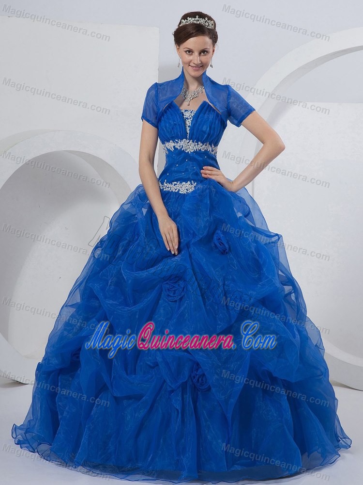 Ball Gown Appliqued Royal Blue Quinceanera Dress Wholesale