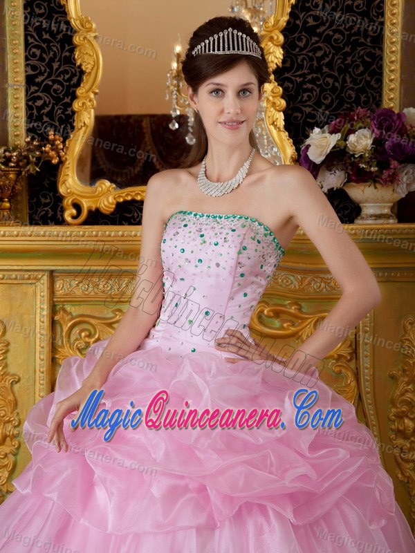 2013 Pink Strapless Pick Ups Sweet Sixteen Dresses Fast Shipping