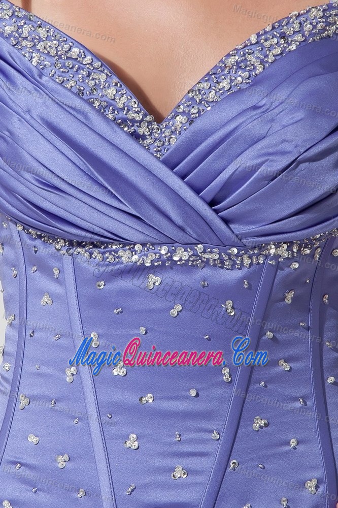 Spaghetti Straps Pick Ups Lilac Quinceanera Dresses in Salcaja