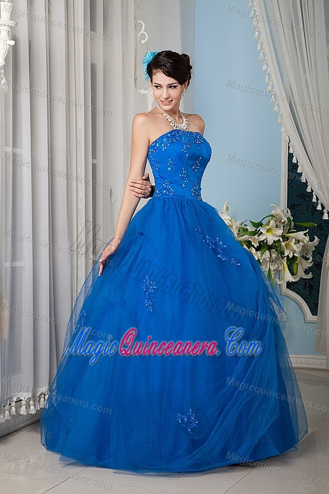 Elegant Appliques Dresses for a Quince Satin and Tulle in 2013 Summer