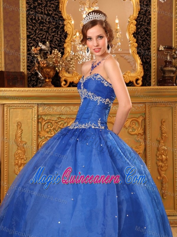 Fabulous Appliques Sweetheart Organza Sweet 16 Dresses in Glendale