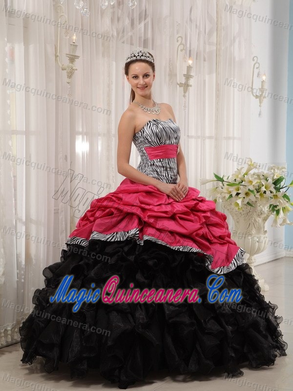 http://www.magicquinceanera.com/special-zebra-printed-strapless-quinceanera-party-dresses-with-pick-ups-g1815.html