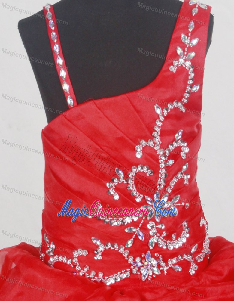Beaded Classical Floor-length Ball Gown Little Girl Pageant Dress