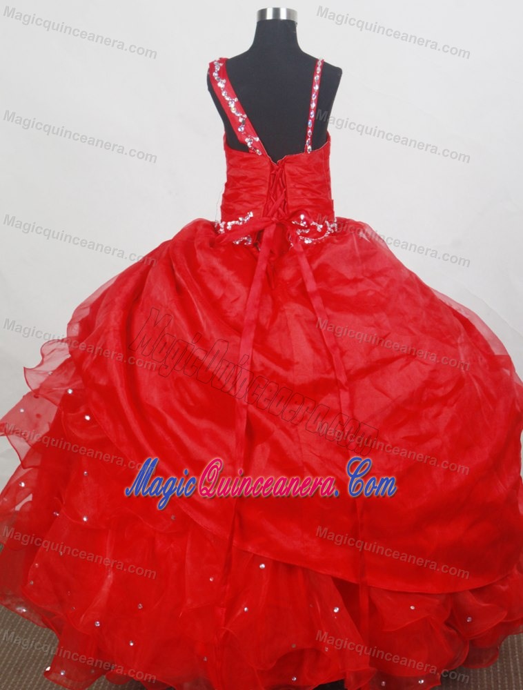 Beaded Classical Floor-length Ball Gown Little Girl Pageant Dress