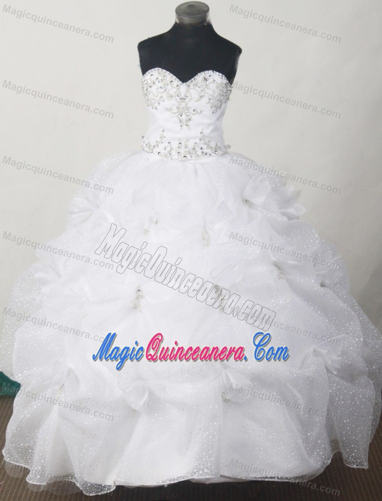Sweetheart Pageant Dress for Girls with Appliques and Pick-ups