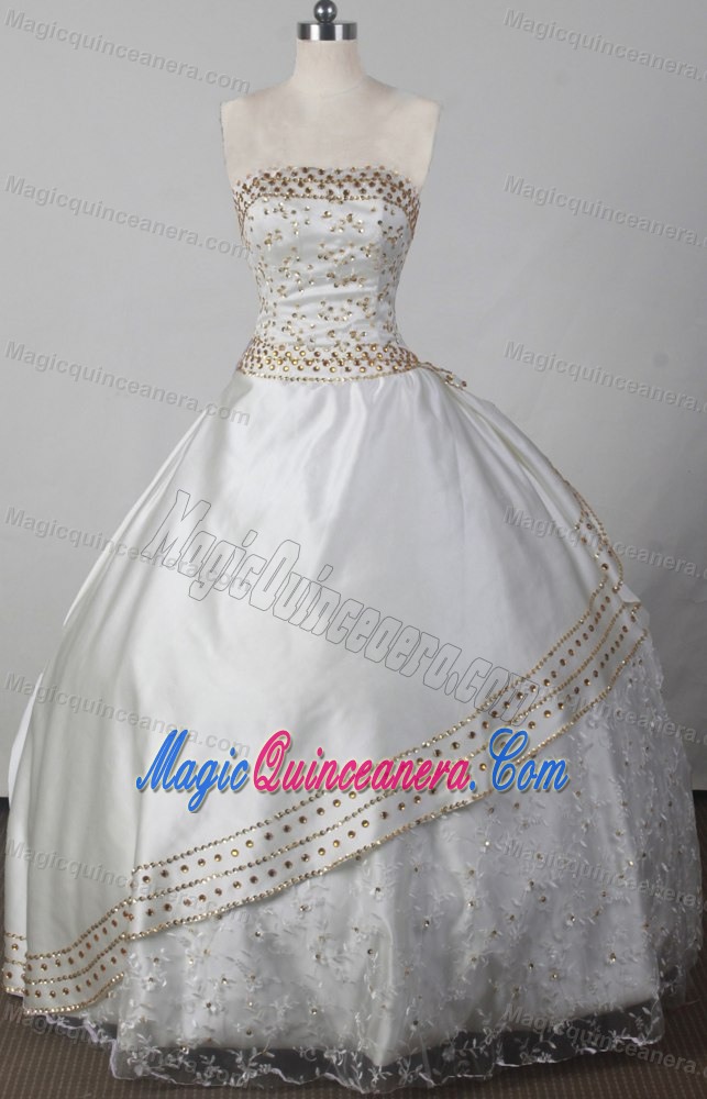 2014 Lace and Beading Decorate Strapless Little Girl Pageant Dress