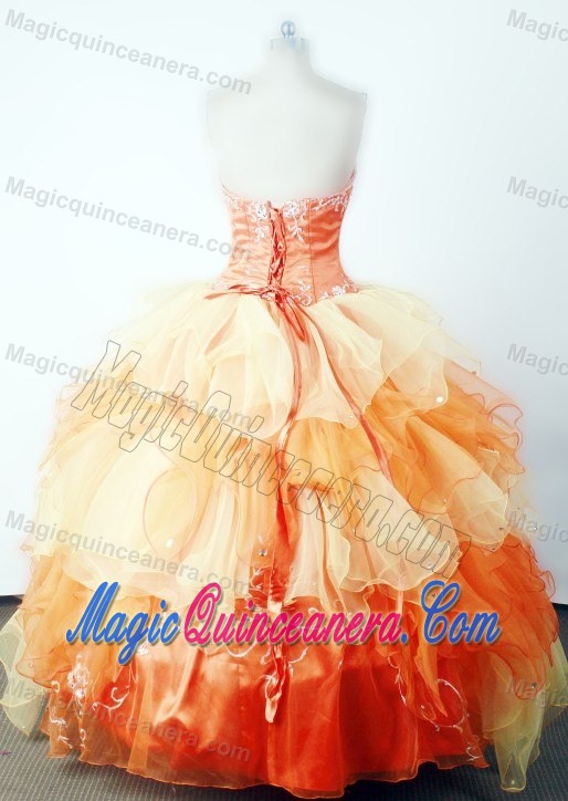 Colorful Little Girl Pageant Dress Embroidery with Beading Accent