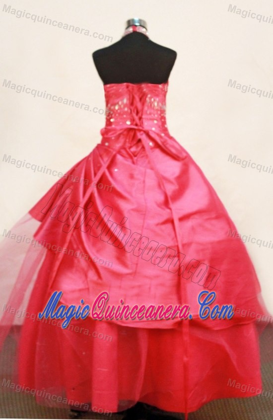 Halter Beaded for Red Flower Girl Pageant Dress in Connecticut