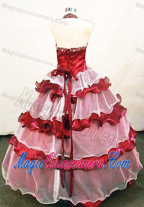 Organza and Net Halter Beaded Little Girl Pageant Dresses