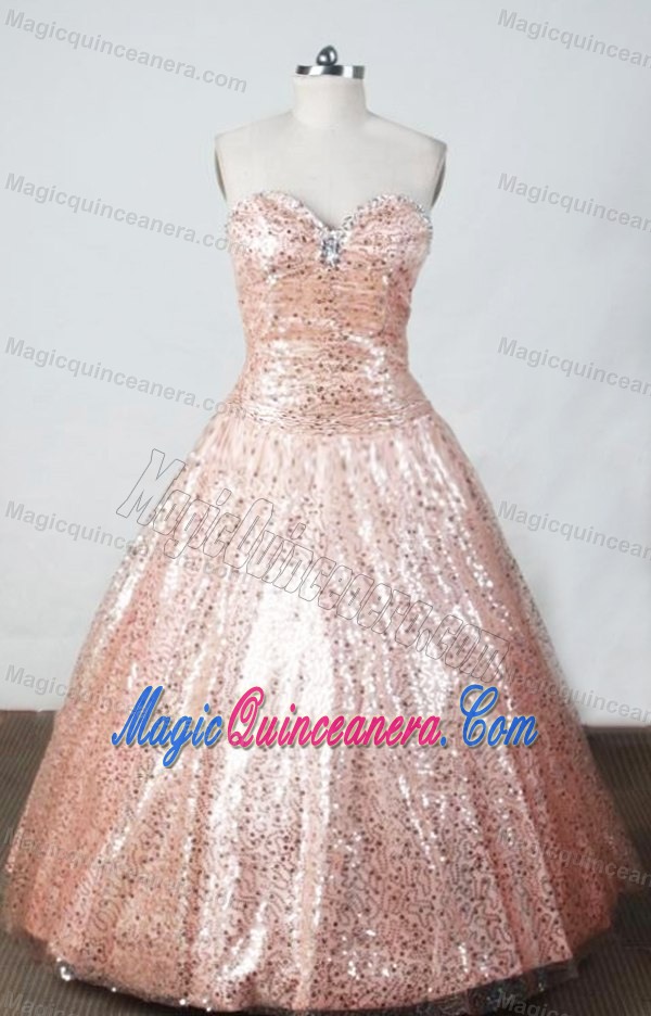 Watermelon Sweetheart Sequined Little Girl Pageant Dresses