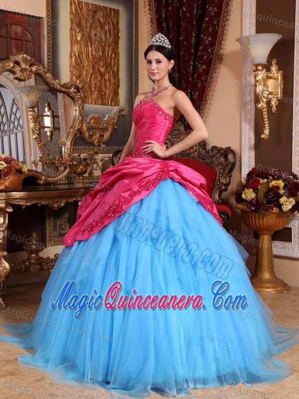 Red and Blue Lace-up Quinceanera Dresses Gowns Altdorf Switzerland