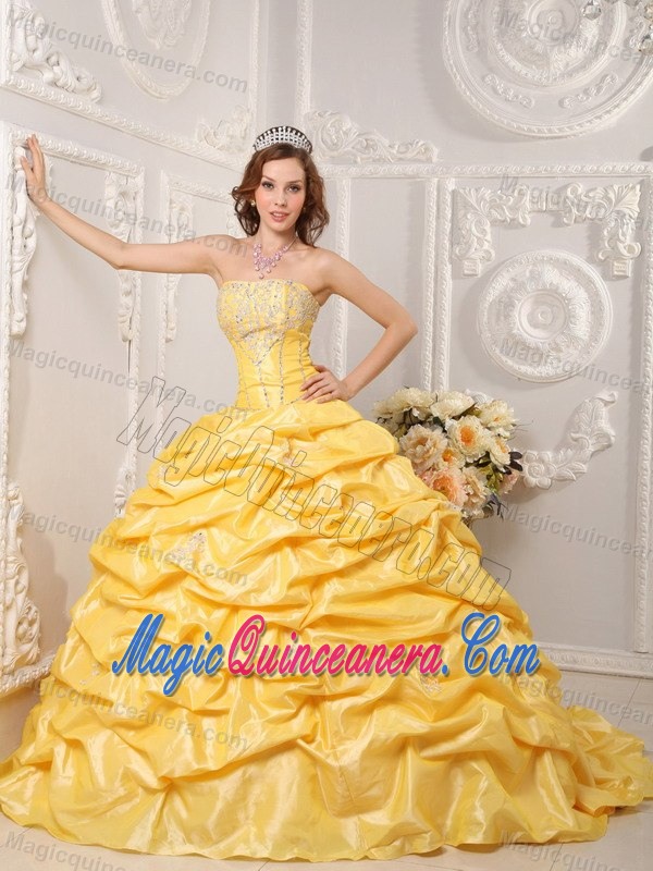 gold court dresses