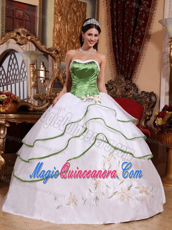Two-toned Ball Gown Embroidery Quinceanera Dresses on Sale