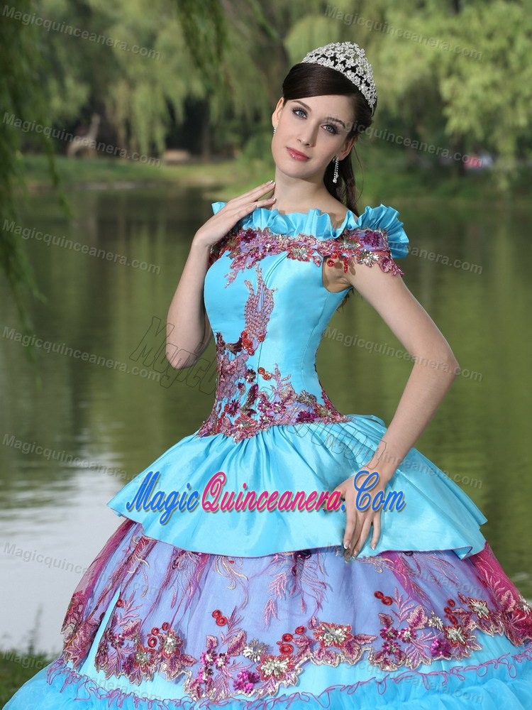 Traditional Off-the-shoulder Multi-color Dresses for Sweet 16