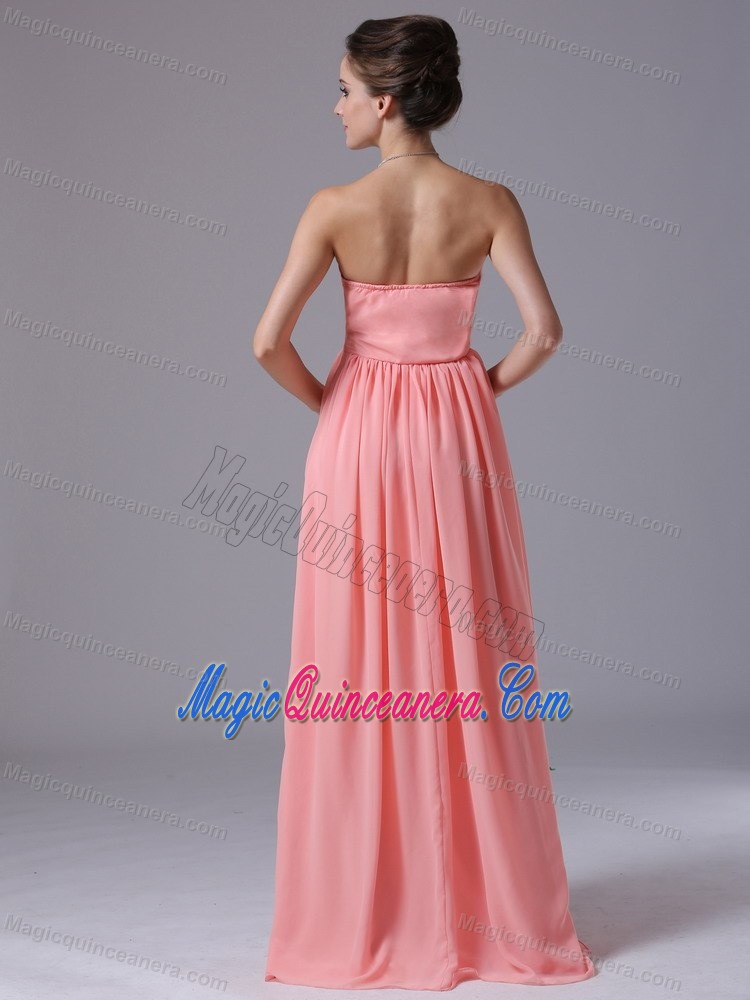 Watermelon Sweetheart Floor-length Chiffon Dama Dresses 2014