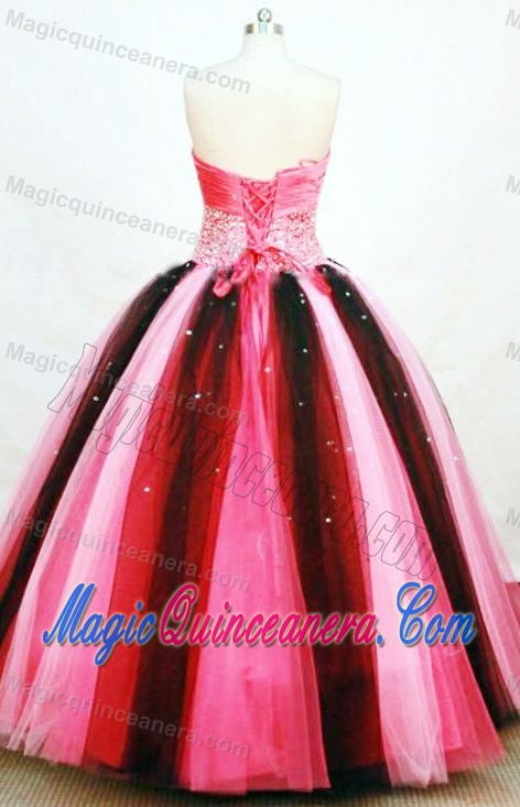 Cheap Multi color Tulle Beading Quinceanera Dresses Ruched