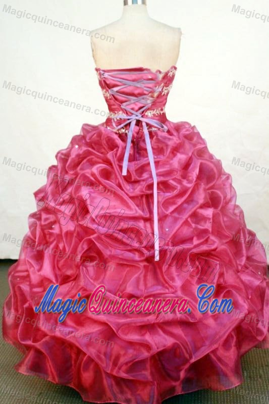 2013 Sweetheart Appliques Pick-ups Quinceanera Gown in Red