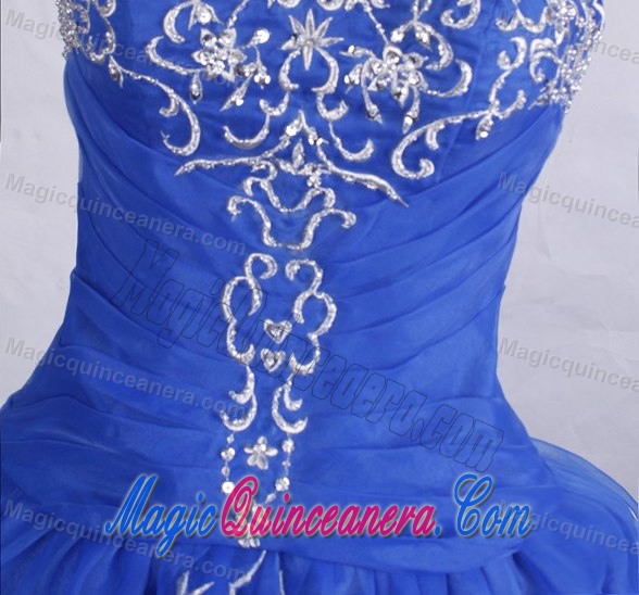 Appliques Royal Blue Ruching Quinceanera Dresses in Fremantle