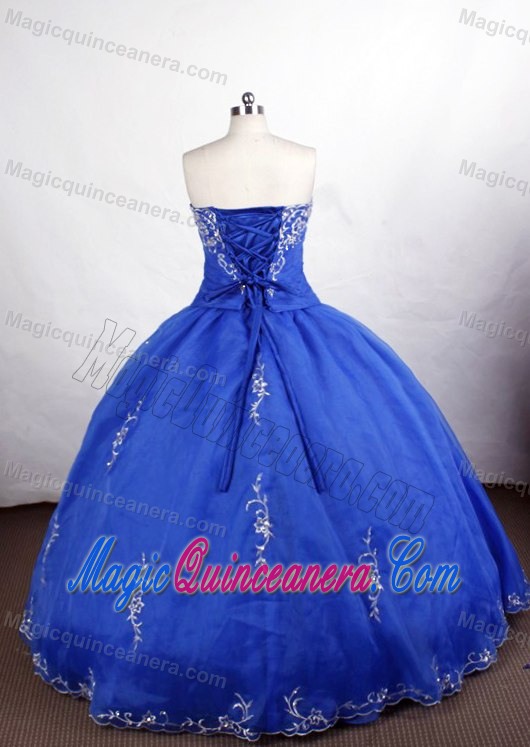 Appliques Royal Blue Ruching Quinceanera Dresses in Fremantle
