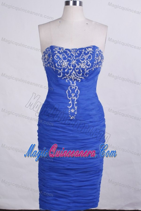 Appliques Royal Blue Ruching Quinceanera Dresses in Fremantle