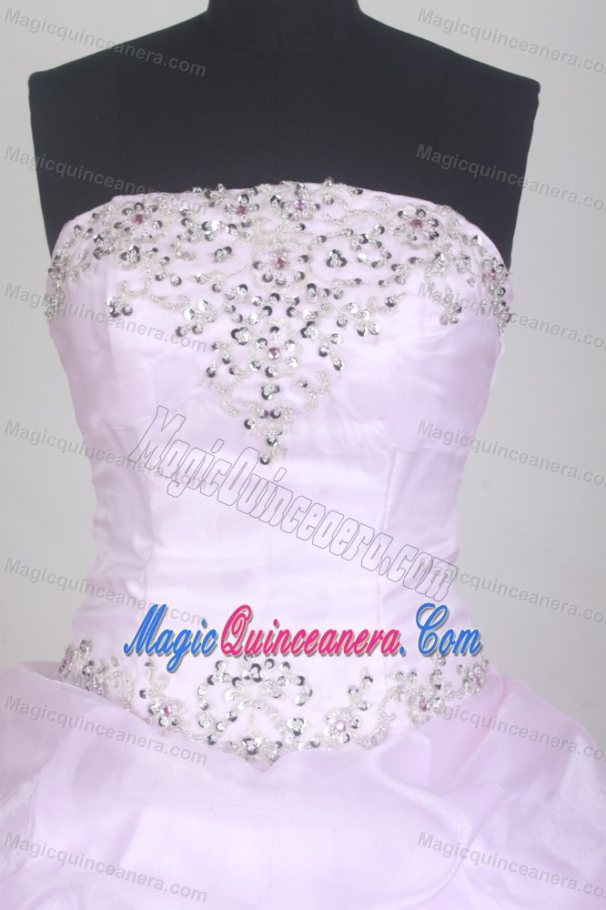 Beading Baby Pink Newcastle Quinceanera Dresses with Pick-ups