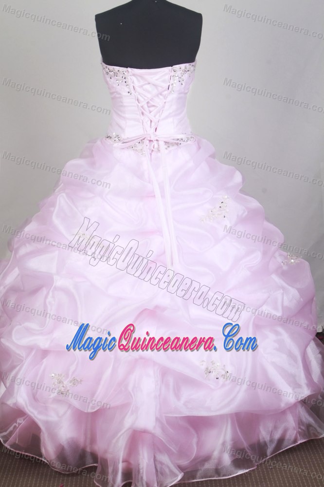 Beading Baby Pink Newcastle Quinceanera Dresses with Pick-ups