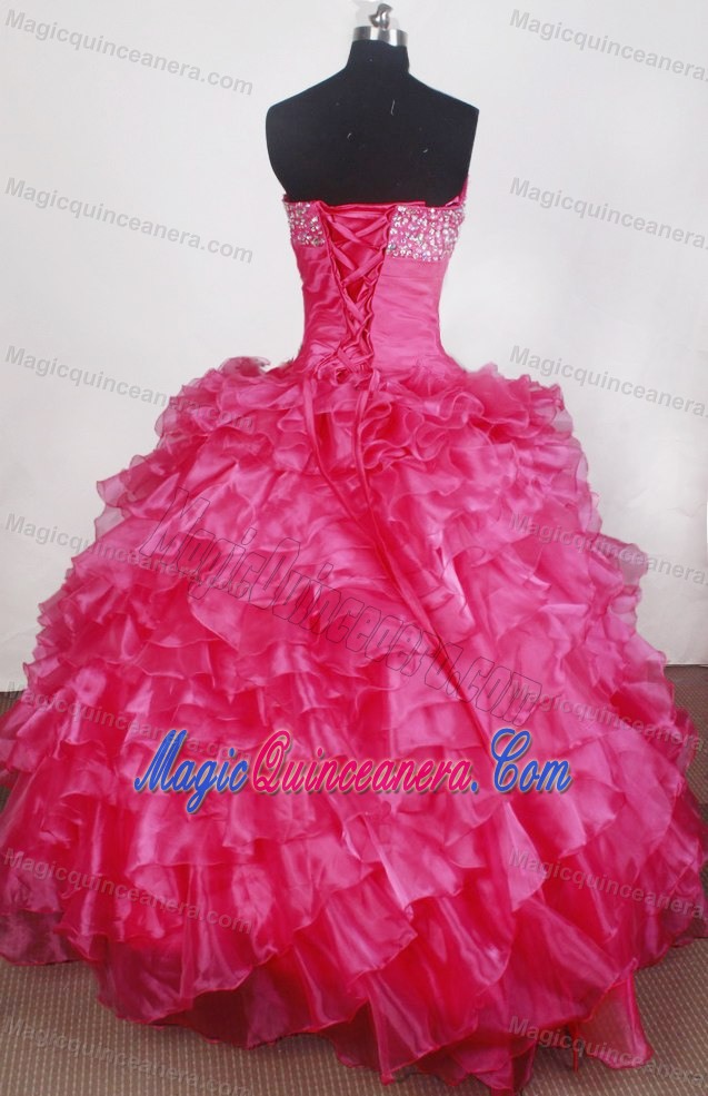 Rose Pink Sweetheart Beading Quinceanera Dresses in Puerto Maldonado
