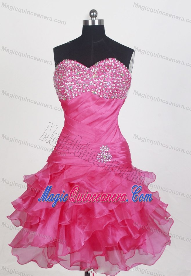 Rose Pink Sweetheart Beading Quinceanera Dresses in Puerto Maldonado