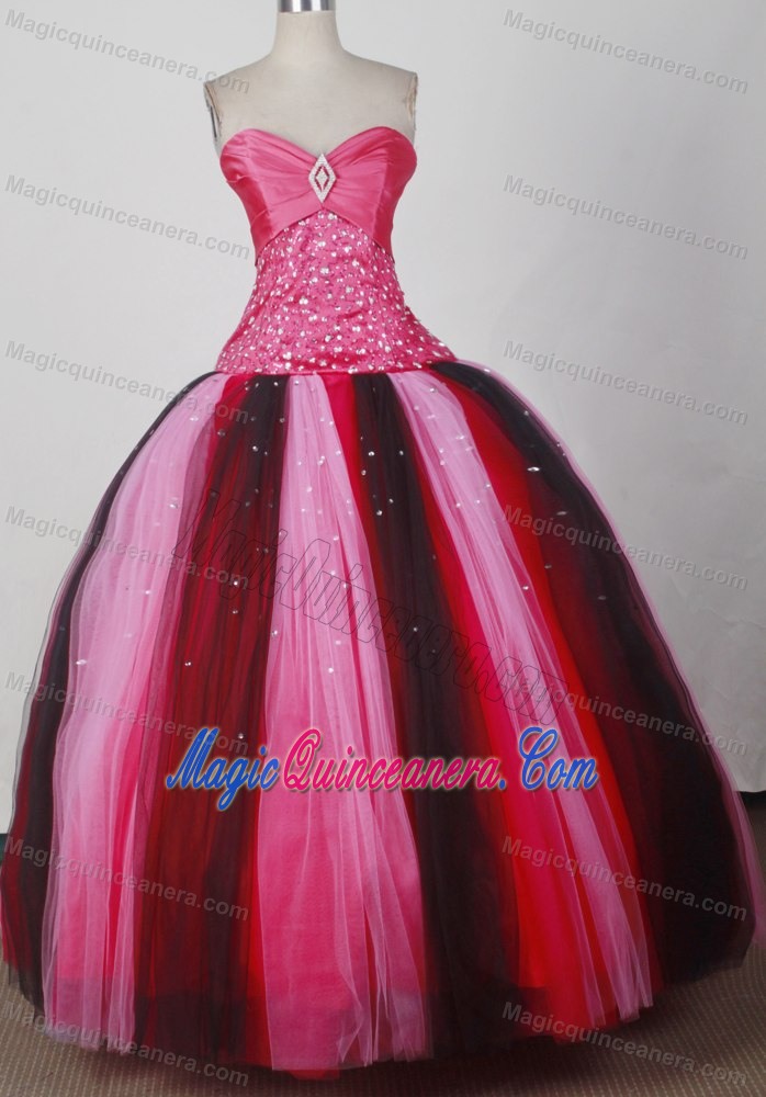 Colorful Ball Gown Sweetheart Beading Sweet 15 Dresses in Tacna