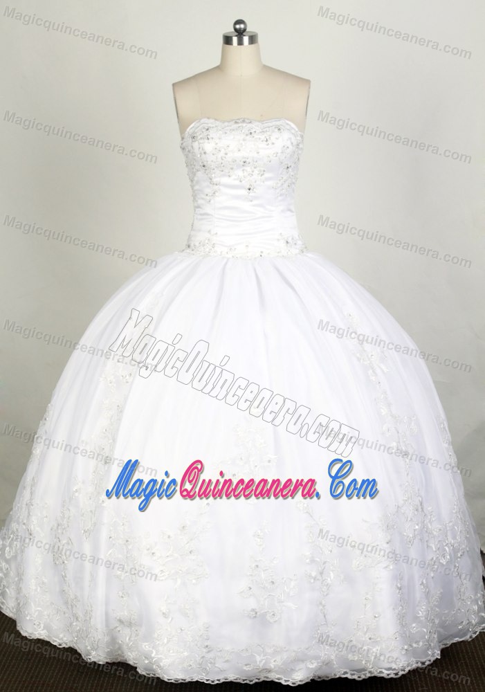 Pure Asymmetrical Neck Beading Ball Gown Taffeta Quinceanera Dress