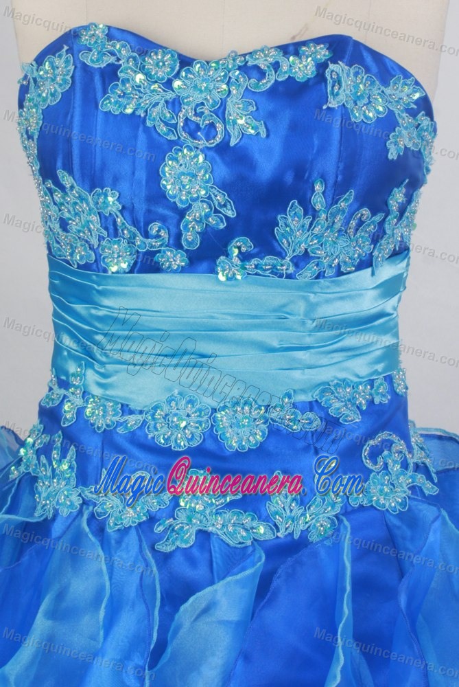 Floor-length Sweetheart Ruffles Beading Ball Gown Quinceanera Dress