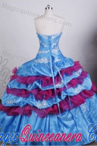 Multi-color Sweetheart Beading Ruffled Ruches Quinceanera Gowns