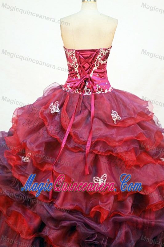 Beautiful Colorful Sweetheart Appliques and Beading Quinceanera Dresses