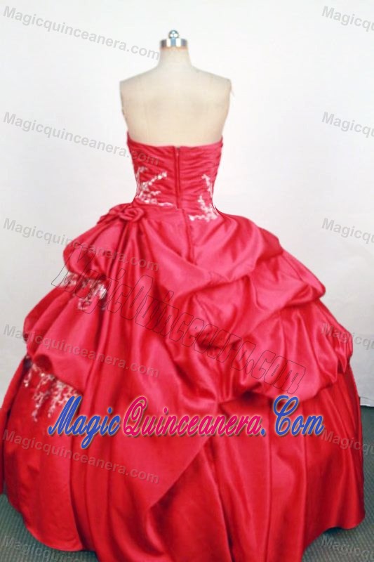 Hot Pink Ruching Strapless Quinceanera Dresses with Beading and Pick-ups