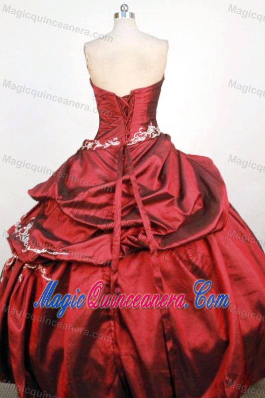 Newest Pick-ups and Appliques Strapless Dresses For a Quinceanera in Red