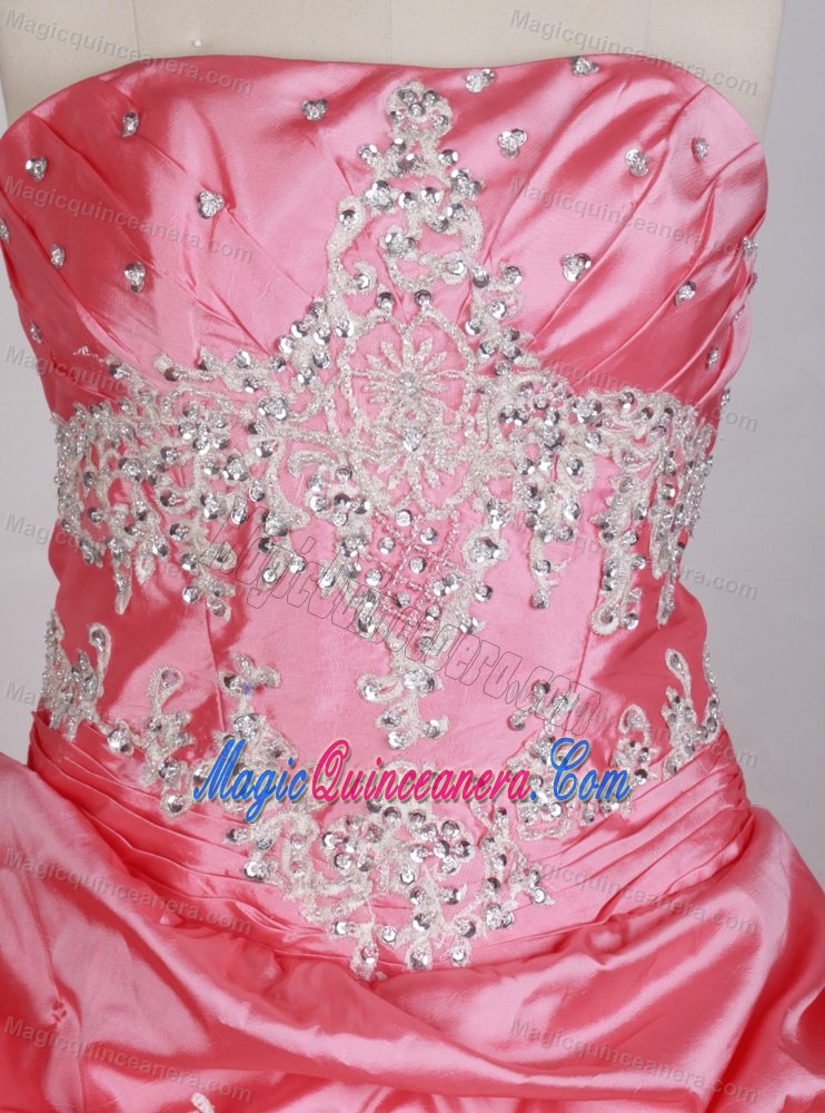 Pink Ruffles Overlay Dresses For 2013 Quinceaneras in San Juan